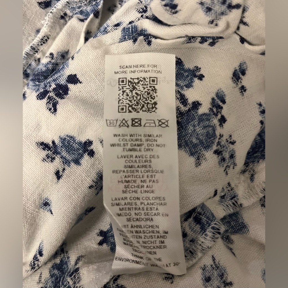 ASOS Miss Selfridge Floral Summer Spring Vacation Jumpsuit w/ pockets Size 6 💙🤍 - Picture 11 of 12